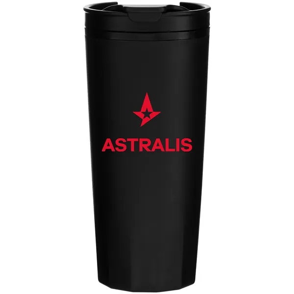 16 oz double wall plastic tumbler with threaded lid... from ASI 51197 ETS Express, LLC