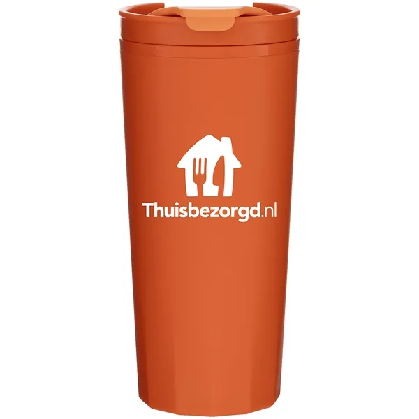 16 oz double wall plastic tumbler with threaded lid... from ASI 51197 ETS Express, LLC