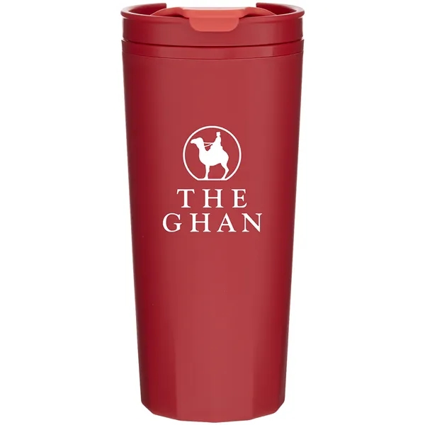 16 oz double wall plastic tumbler with threaded lid... from ASI 51197 ETS Express, LLC