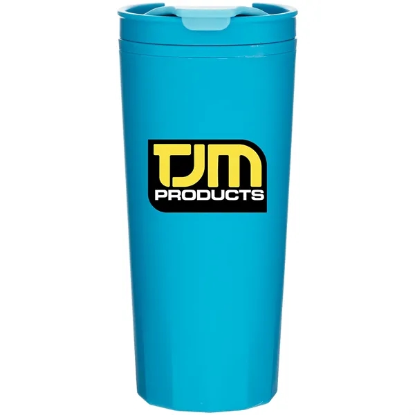 16 oz double wall plastic tumbler with threaded lid... from ASI 51197 ETS Express, LLC