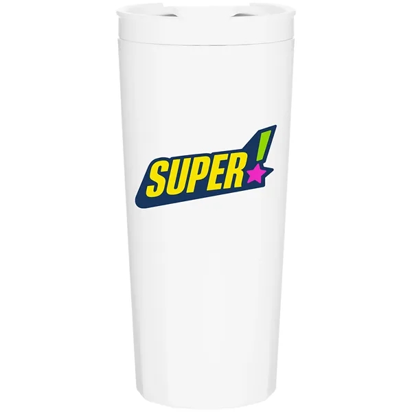 16 oz double wall plastic tumbler with threaded lid... from ASI 51197 ETS Express, LLC