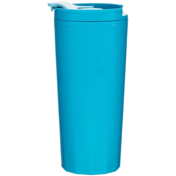 16 oz double wall plastic tumbler with threaded lid... from ASI 51197 ETS Express, LLC