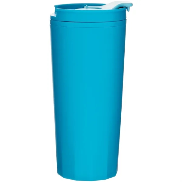 16 oz double wall plastic tumbler with threaded lid... from ASI 51197 ETS Express, LLC
