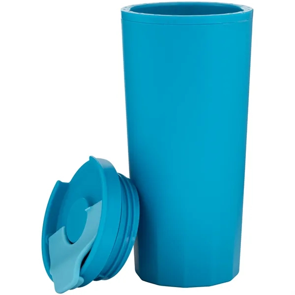 16 oz double wall plastic tumbler with threaded lid... from ASI 51197 ETS Express, LLC