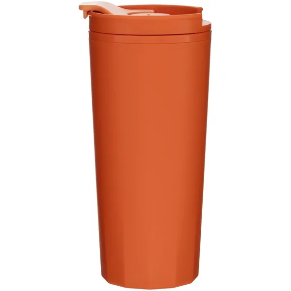 16 oz double wall plastic tumbler with threaded lid... from ASI 51197 ETS Express, LLC