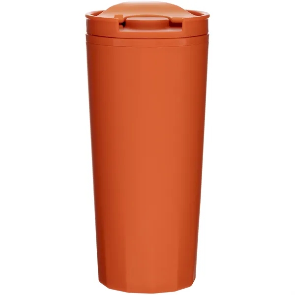 16 oz double wall plastic tumbler with threaded lid... from ASI 51197 ETS Express, LLC