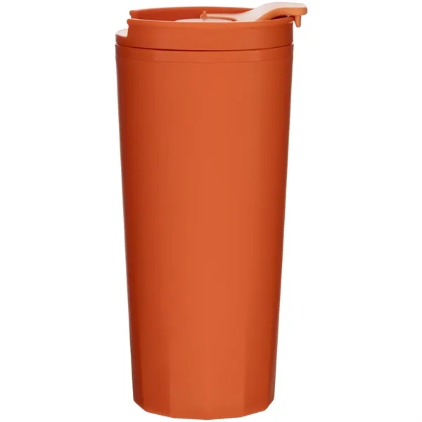 16 oz double wall plastic tumbler with threaded lid... from ASI 51197 ETS Express, LLC