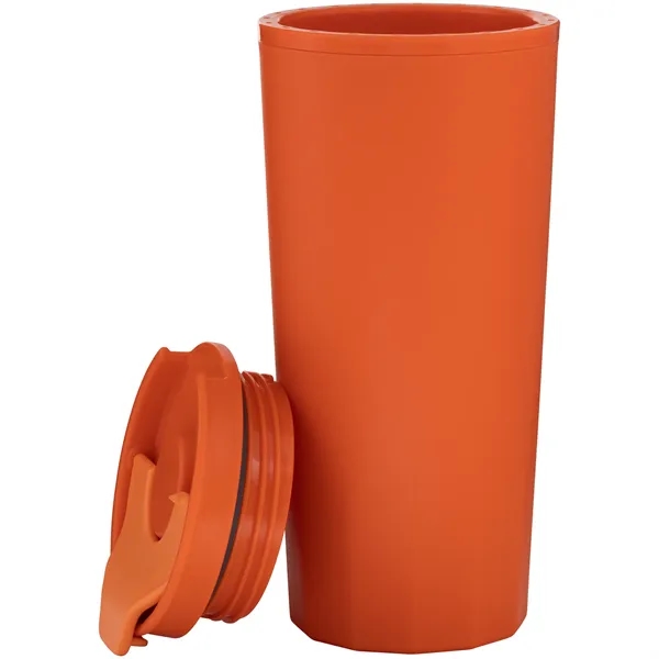 16 oz double wall plastic tumbler with threaded lid... from ASI 51197 ETS Express, LLC
