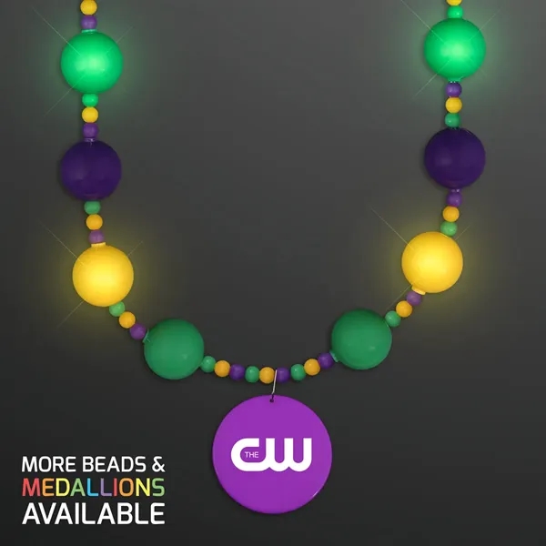 Mardi Gras Party Balls LED Necklace; Blank Pricing... from ASI 34194 ALightPromos