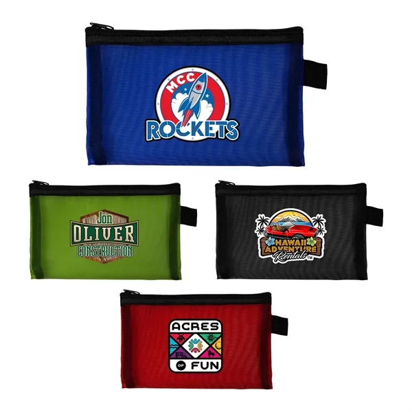 Large Recycled Mesh Zip Pouch... from ASI 30208 A P Specialties / AP Specialties