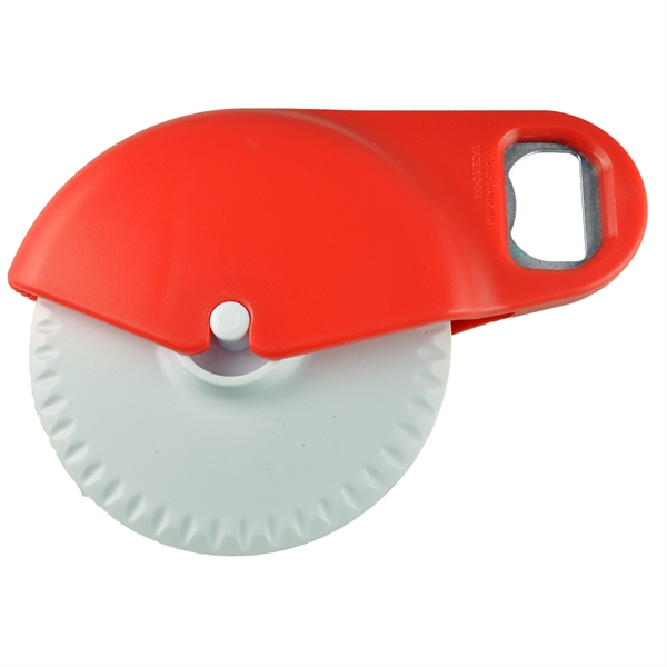Large custom pizza cutter equipped with bottle opener.... from ASI 57956 Graphco line