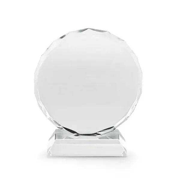 Crystal transparent award trophy plus laser engraving on 1 location plus... from ASI 37218 Athena Promo (tm)