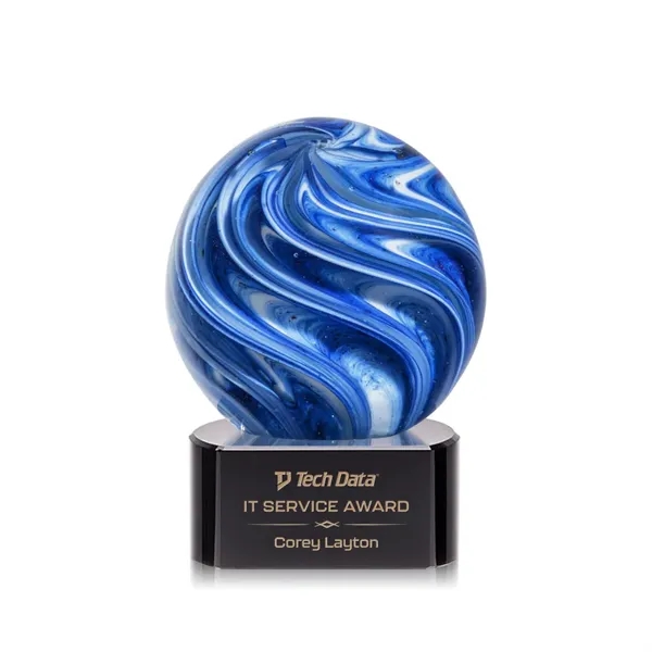 The mesmerizing Naples Art Glass Award features blue and white swirls... from ASI 84592 St Regis Group / St Regis