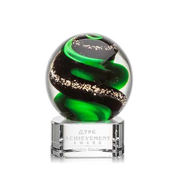 Magnificent Striking Zodiac Art Glass Award features twisting ribbons of emerald... from ASI 84592 St Regis Group / St Regis