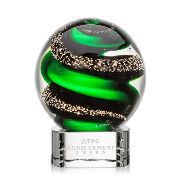 Magnificent Striking Zodiac Art Glass Award features twisting ribbons of emerald... from ASI 84592 St Regis Group / St Regis
