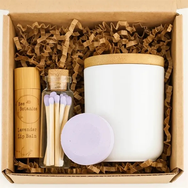 Spa Gift Kit - Soy wax candle with Bamboo lid, lip... from ASI 72657 Active Life Promo / Ingrain Promo