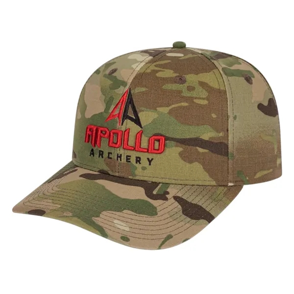 Multicam® six-panel cotton and polyester structured cap with adjustable snapback closure.... from ASI 43792 Cap America Inc
