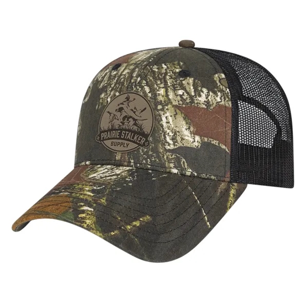 Medium profile six panel structured cotton twill cap with mesh back,... from ASI 43792 Cap America Inc