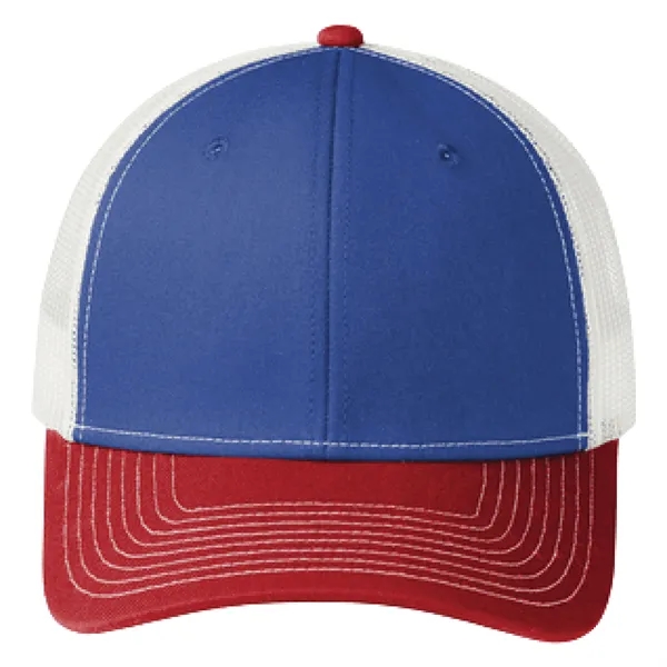 Port Authority C402 snapback six-panel cotton and polyester trucker cap with... from ASI 74601 Calico