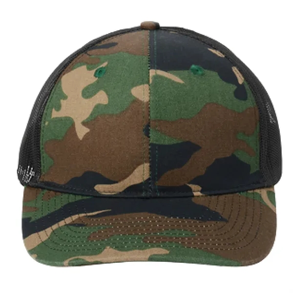Port Authority C402 snapback six-panel cotton and polyester trucker cap with... from ASI 74601 Calico