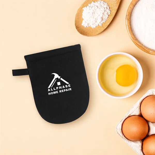 Mini cotton oven mitt with a silicone palm, hang loop and... from ASI 54040 Fey Promo