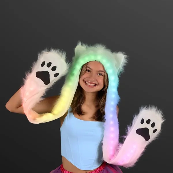 Faux Fur Hood Light Up Ears & Paws... from ASI 34194 ALightPromos