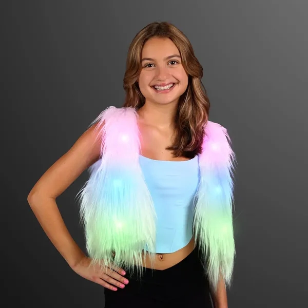 Small Faux Fur Vest LED Festival Fashion... from ASI 34194 ALightPromos