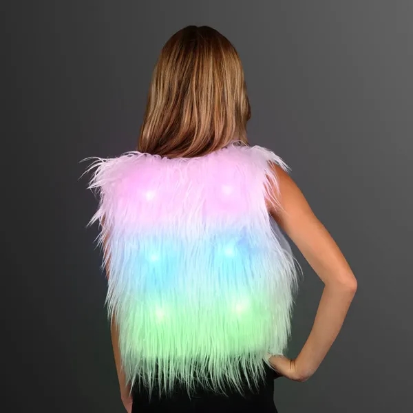 Small Faux Fur Vest LED Festival Fashion... from ASI 34194 ALightPromos