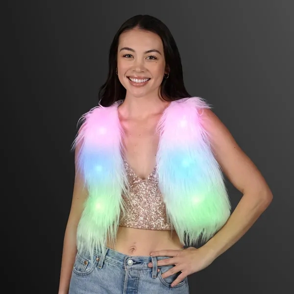 Small Faux Fur Vest LED Festival Fashion... from ASI 34194 ALightPromos