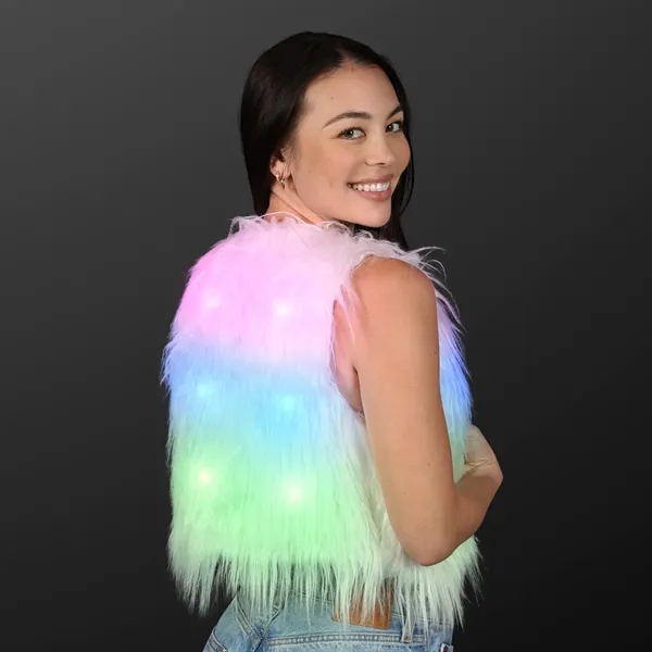 Small Faux Fur Vest LED Festival Fashion... from ASI 34194 ALightPromos