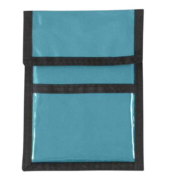 Neck wallet badge holder with clear plastic badge window, 420 denier... from ASI 61125 Hit Promotional Products / Hit®