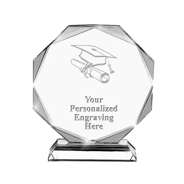 Crystal recognition award trophy plus laser engraving on 1 location plus... from ASI 37218 Athena Promo (tm)