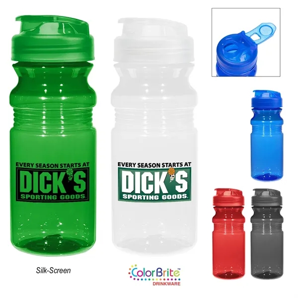 20 Oz. Poly-Clear Fitness Bottle With Super Sipper Lid. Made With... from ASI 61125 Hit Promotional Products / Hit®