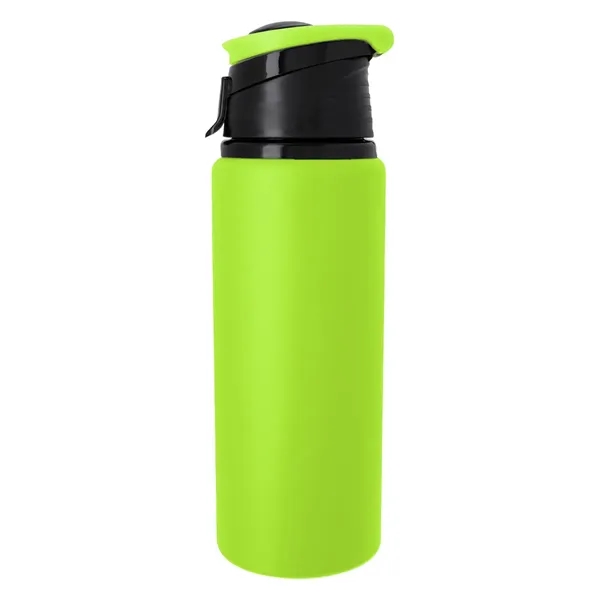 24 oz. aluminum Velvet Touch bottle with a screw-on, spill-resistant, flip-top... from ASI 61125 Hit Promotional Products / Hit®