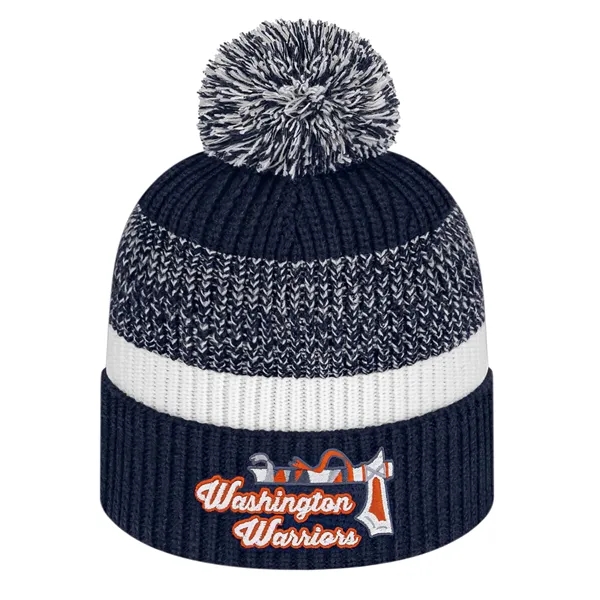 Thick ribbed knit cap with cuff with a pom... from ASI 43792 Cap America Inc