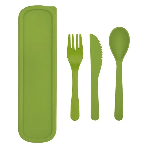 Utensil set with a fork, spoon, and knife inside of a... from ASI 61125 Hit Promotional Products / Hit®