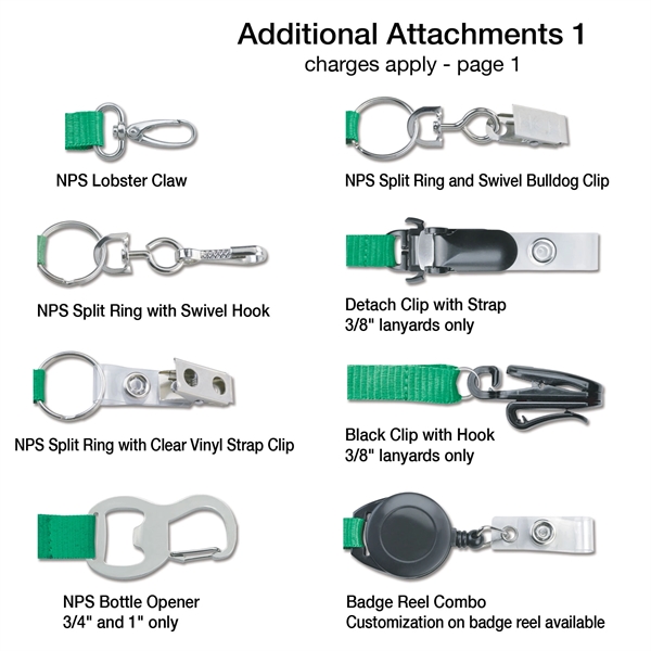 Unique lanyards made with TWO material & thread colors. Custom design... from ASI 79898 Promovision / PROMOVISION