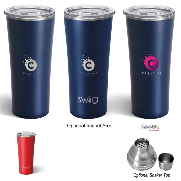 22 ounce insulated stainless steel Swig Life™ tumbler in assorted colors... from ASI 61125 Hit Promotional Products / Hit®