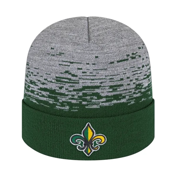 Knit acrylic cuffed beanie in 18 colors with static pattern.... from ASI 43792 Cap America Inc