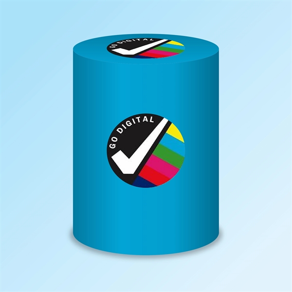 30"D x 42.5"H fitted, full-color, full-digital polyester tablecover.... from ASI 30442 Above & Beyond Advertising Products / PromoAdLine