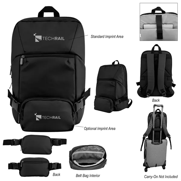 Backpack with padded laptop compartment and removable belt bag.... from ASI 61125 Hit Promotional Products / Hit®