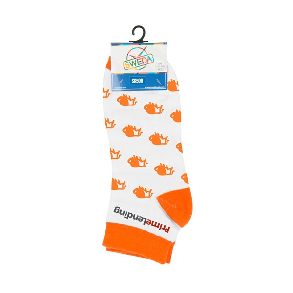 Custom short one-size-fits-most sport style socks with a fully customizable design.... from ASI 88060 Snugz/USA Inc / Sweda®