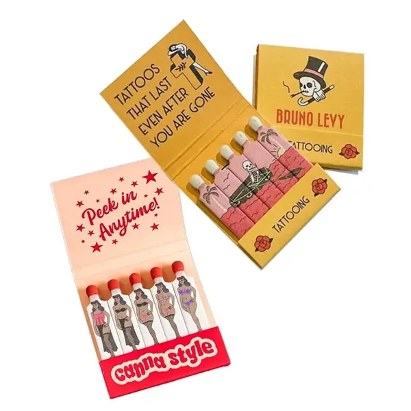 5-Stem "Retro Style" Specialty Matchbook w/Printed Stems... from ASI 31490 Admatch Corporation / Admatch-Regal