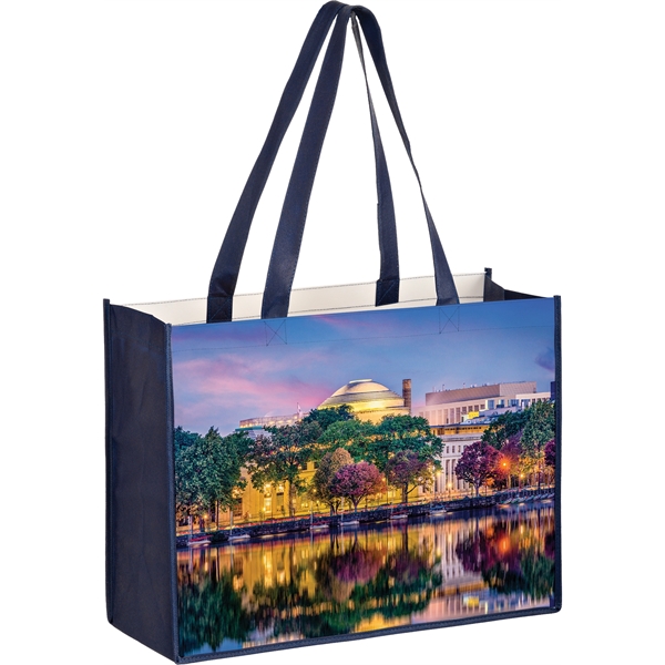 16" x 6" x 12" laminated OPP non-woven tote with sublimated... from ASI 35290 American Ad Bag Co