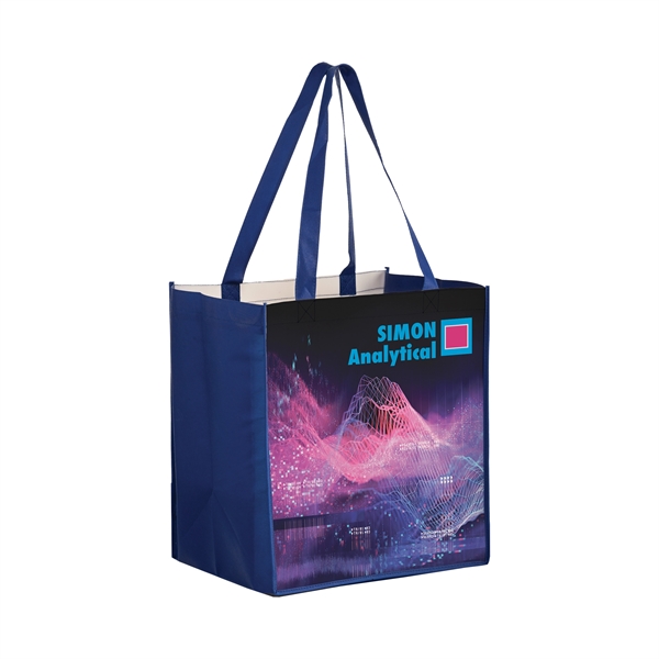 13" x 10" x 15" laminated OPP polypropylene tote bag with... from ASI 35290 American Ad Bag Co