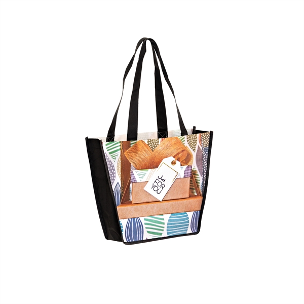 12" x 4" x 10" PET non-woven trapezoidal tote bag with... from ASI 35290 American Ad Bag Co