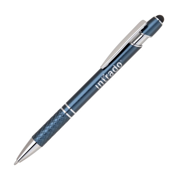 Metallic anodize color aluminum ballpoint stylus pen... from ASI 79535 Primetime / Primetime