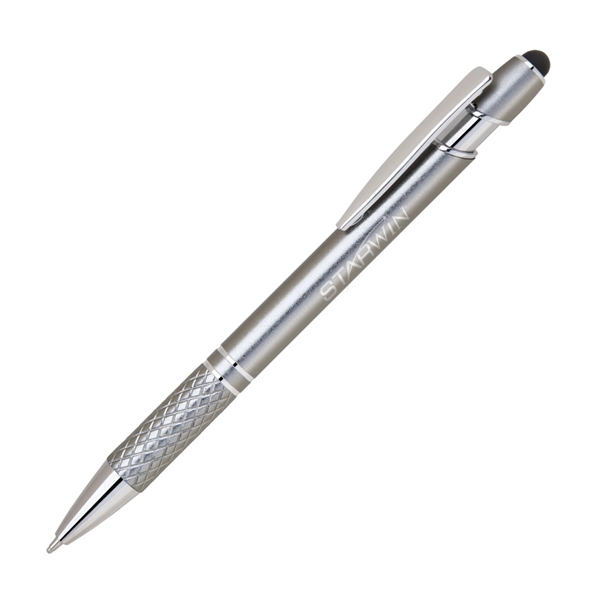 Metallic anodize color aluminum ballpoint stylus pen... from ASI 79535 Primetime / Primetime