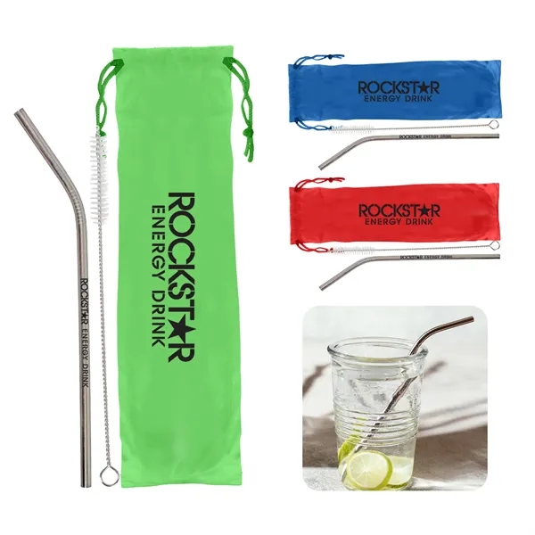 This metal straw kit includes a bent reusable straw that is... from ASI 52710 Lincoln Line