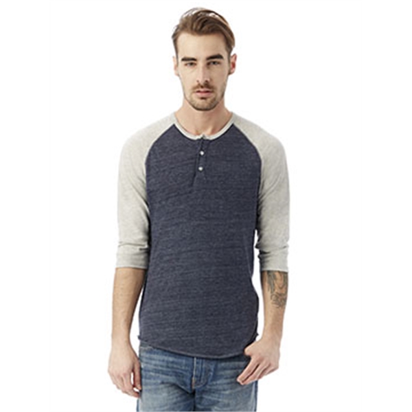 Alternative Unisex Eco-Jersey™ 3/4-SleeveRaglan Henley... from ASI 34063 alphabroder